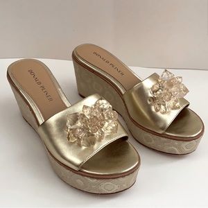 Donald J Pliner Idina Embellished Wedge Sandals
